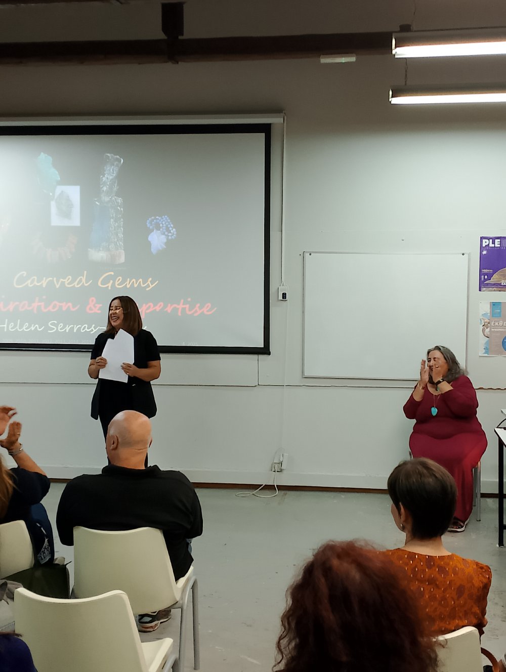 Διάλεξη για τη Γλυπτογραφία σε Πολύτιμους Λίθους, από την Γλύπτρια Ελένη Σέρρας-Ηerman στην Ι.Σ.Α.Ε.Κ Δήμου Βόλου